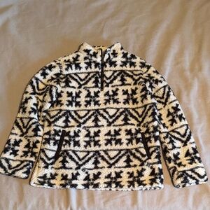 Chic Black and White Patterned Women's Hoodie